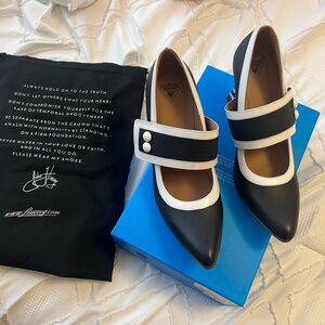 New Black and White Mary Jane Shoes